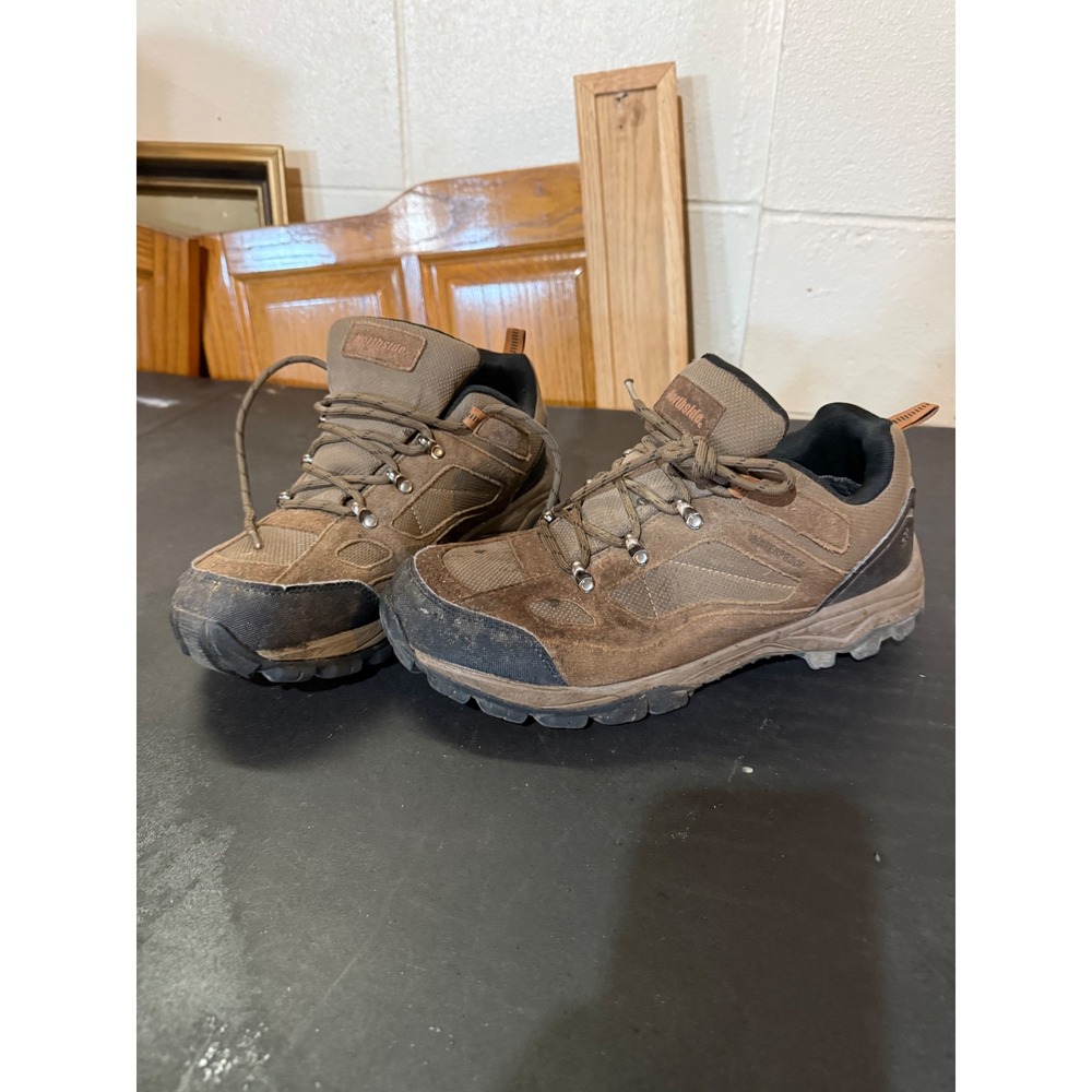 Northside Mens Waterproof Hiking Shoes Brown Suede Mesh Low Top Size 11